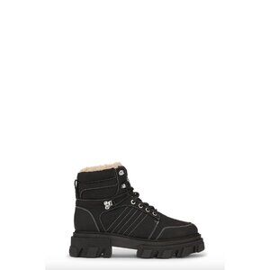 GANNI Lace Up Hiking Boots Black Womens Size 36